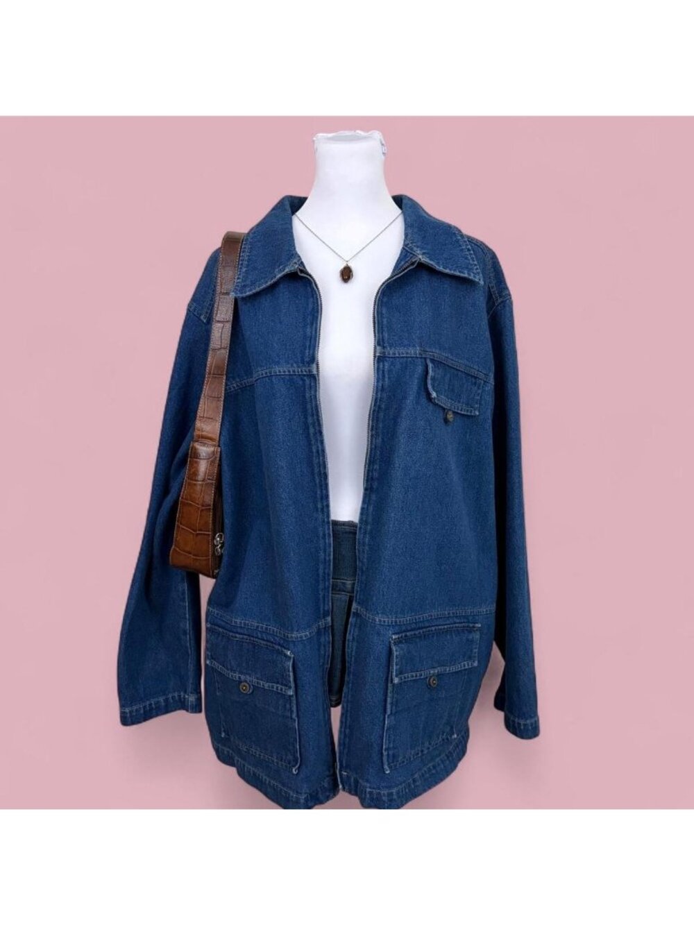 90s denim plus size chore coat barn jacket